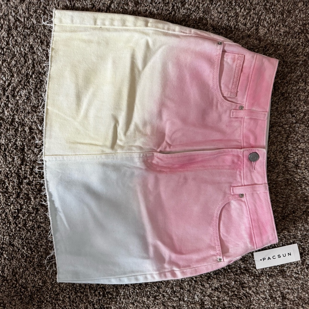 PacSun Tie-Dyed Denim Skirt
